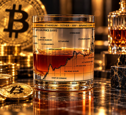 Bitcoin Price Whiskey Glasses - Set of 4