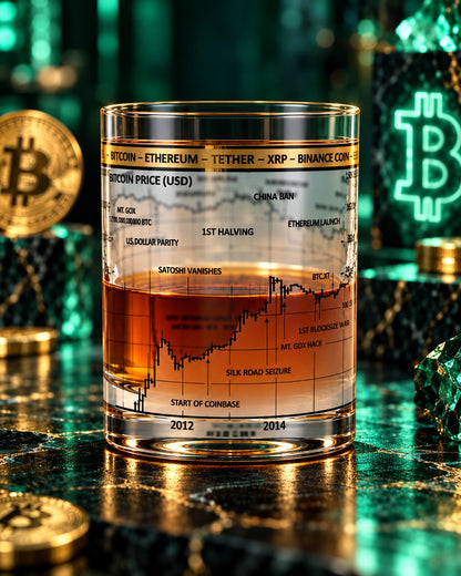 Bitcoin Price Whiskey Glasses - Set of 4